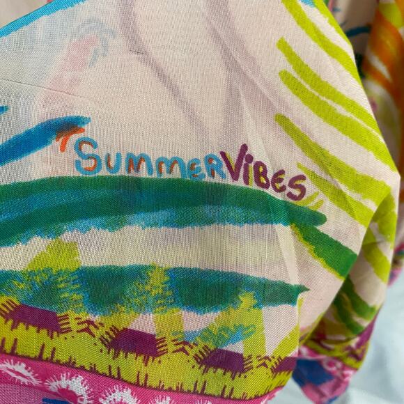 Her Destiny Tropical Voluminous Maxi Skirt Women M Rainbow Vacay Paradise NWT - Picture 13 of 15